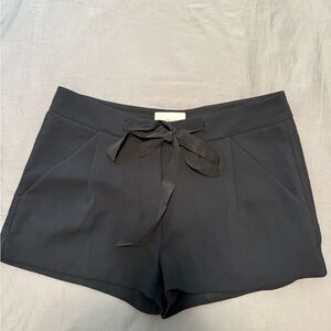 Wilfred Black High-Waist Tie-Front Shorts
